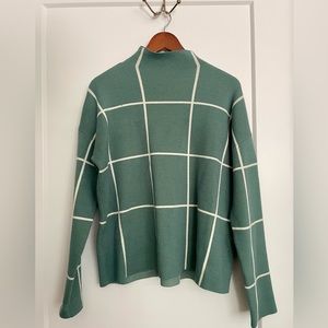 Sage mock neck sweater:Cynthia Rowley.